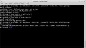 MySQL to MariaDB: output of mysqldump